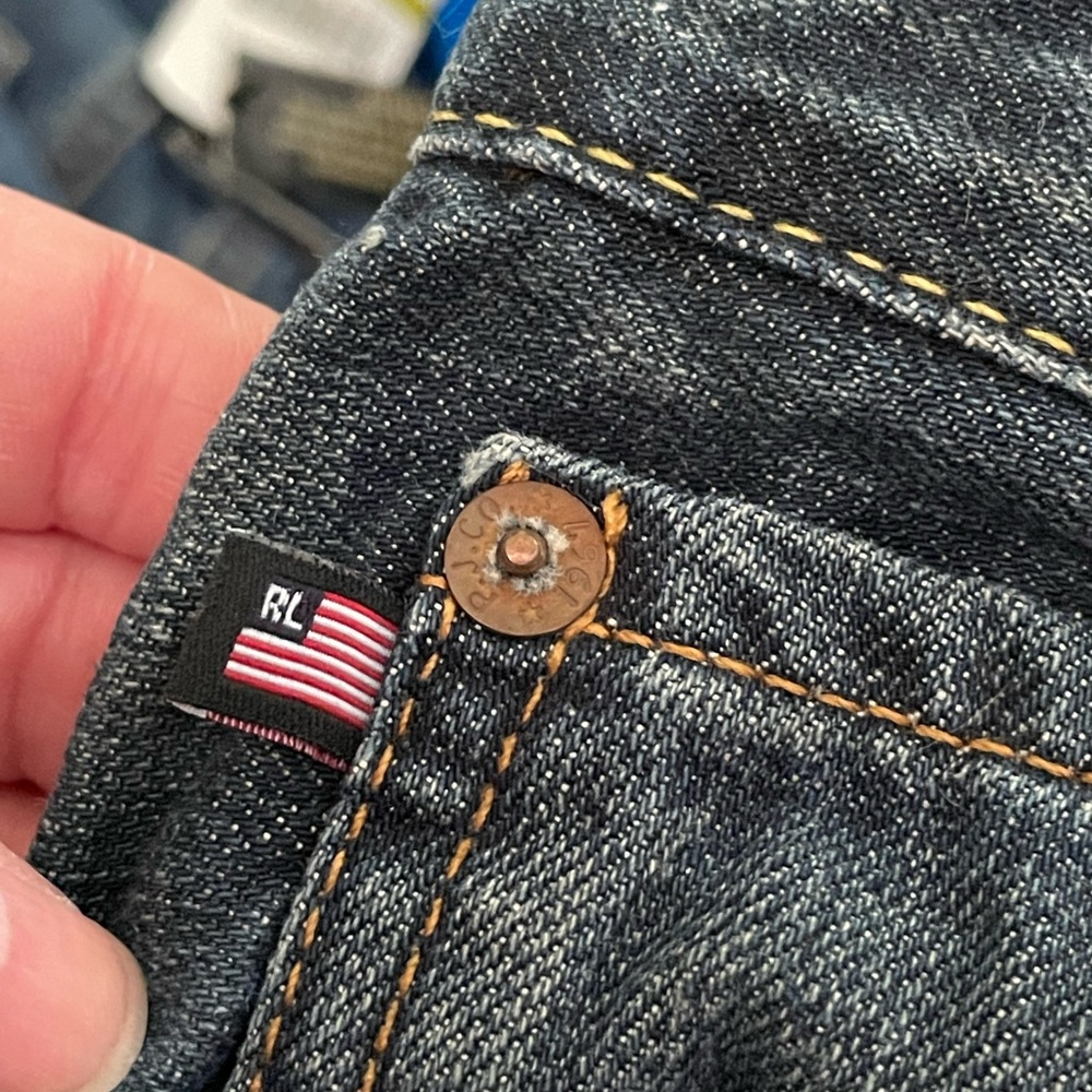 Ralph Lauren Saturday blue jeans size 14 cotton medium wash denim straight leg - Picture 6 of 16